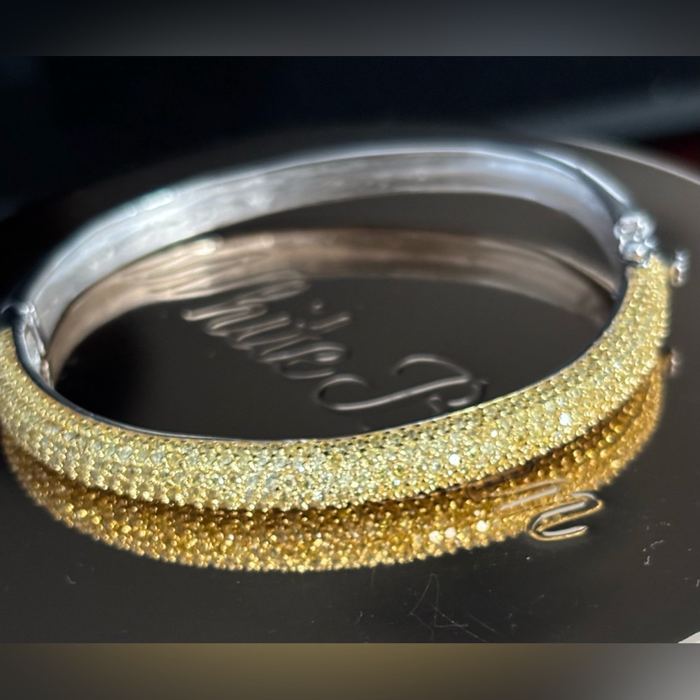 Elegant Gold and Silver Bangle Bracelet